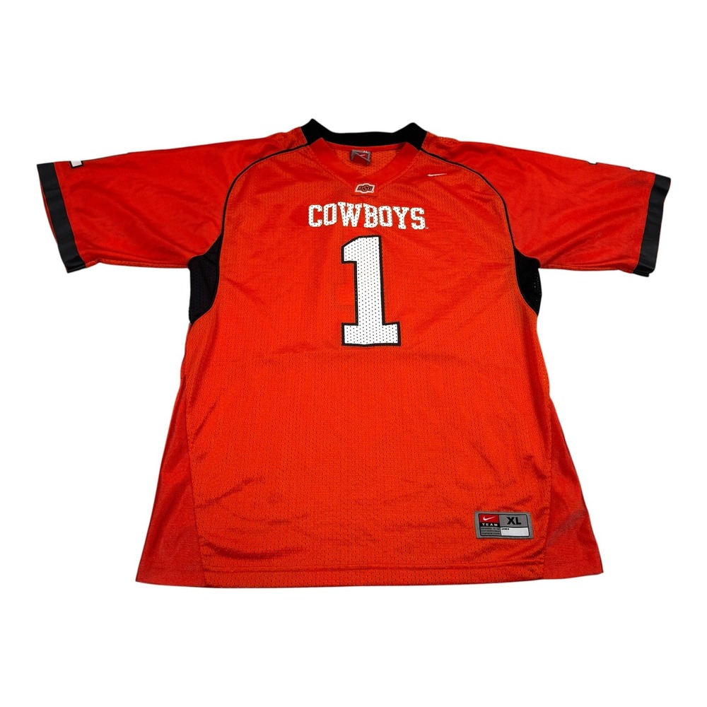 Oklahoma State Cowboys Football Jersey Youth XL Orange NCAA Boys #1 Nike Team